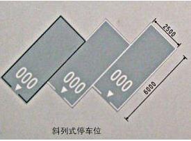 斜車位劃線標(biāo)準(zhǔn)尺寸圖！ 