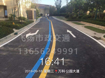 萬(wàn)科彩色道路劃線